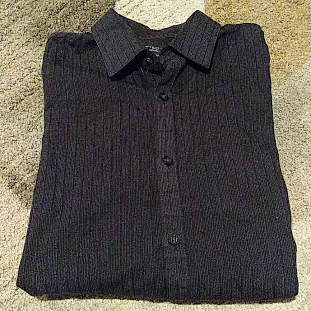 Attention Mens Modern Fit Long Sleeve Button Down